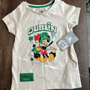 Disney Store Dublin Toddler Size 4 Tshirt With Minnie And Mickey Nwt